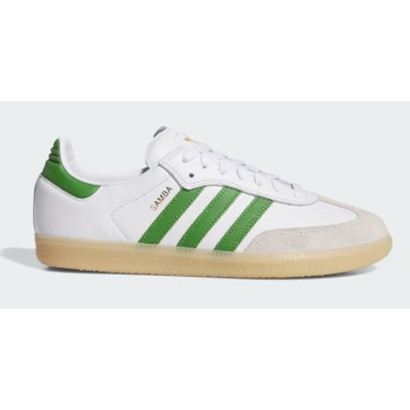 NEW ADIDAS Samba ADV Men's 9.5, White/Green, JP8522 - Picture 5 of 5
